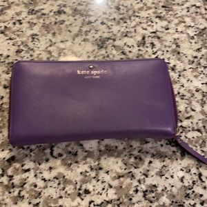 Kate Spade purple leather wallet